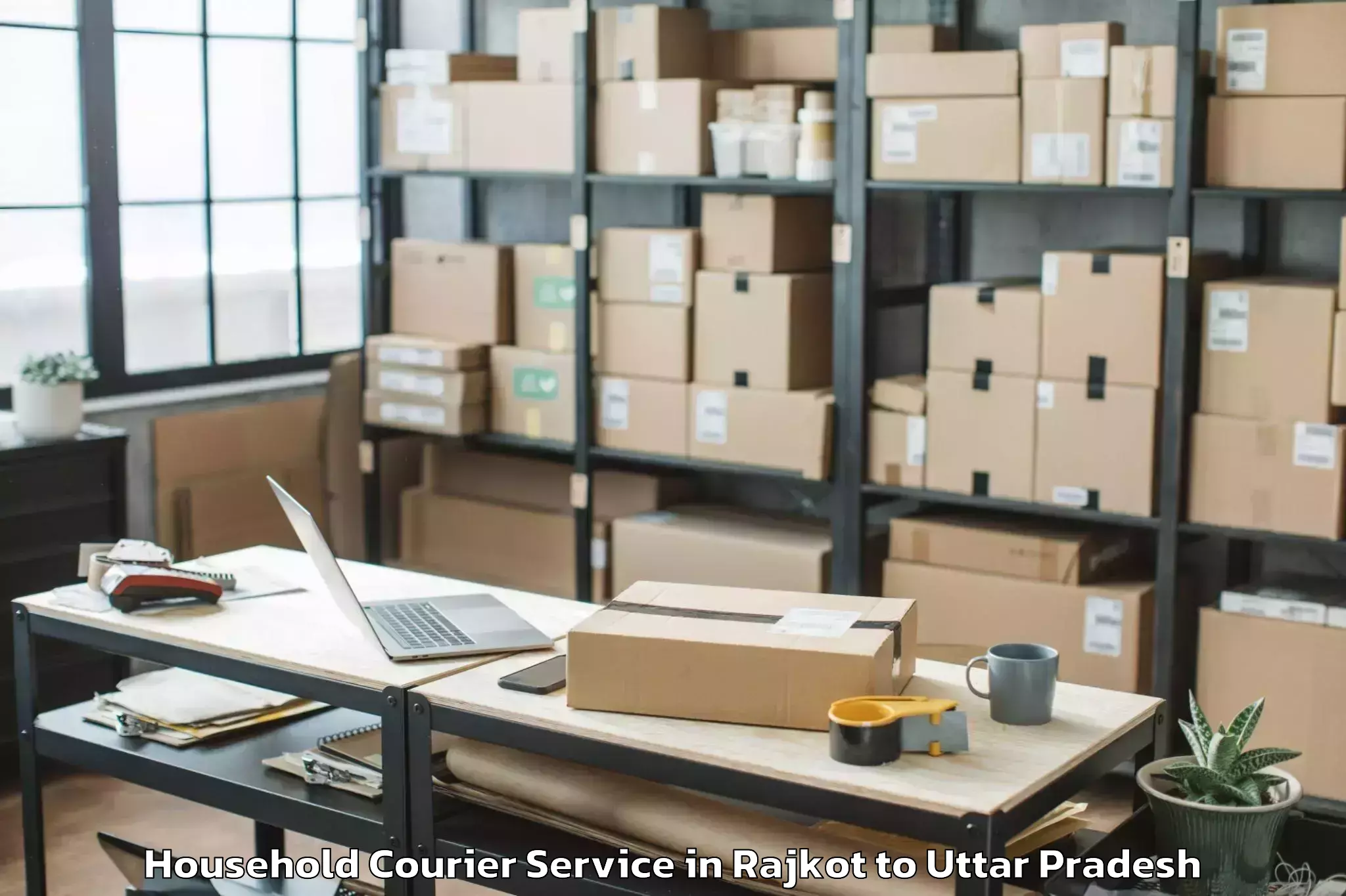 Trusted Rajkot to Hasanganj Household Courier